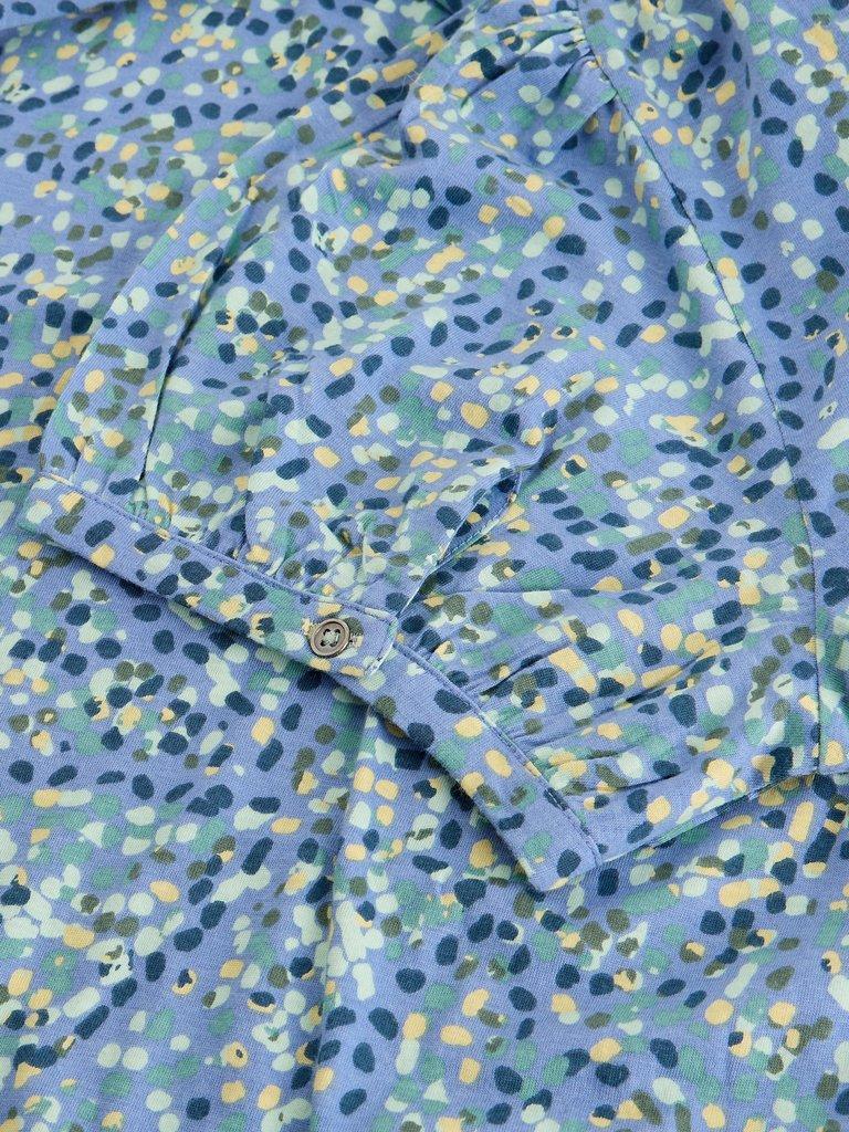 Leah Jersey Dress in BLUE MLT - FLAT DETAIL
