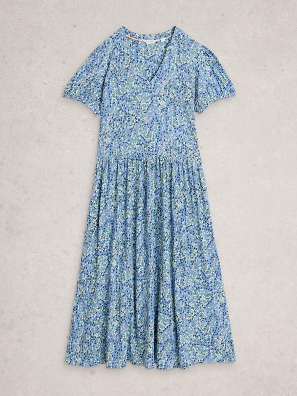 cargo green dress Aspiga Womens Sustainable Mykonos Maxi Dress Organic Cotton Summer Holiday  Beach Cover Up White Blue main image 1