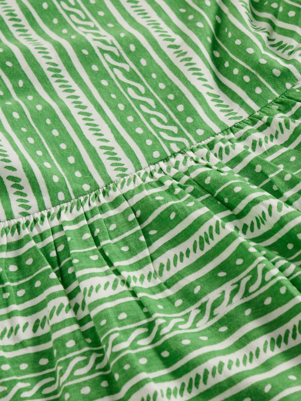 Leah Jersey Dress in GREEN PR - FLAT DETAIL