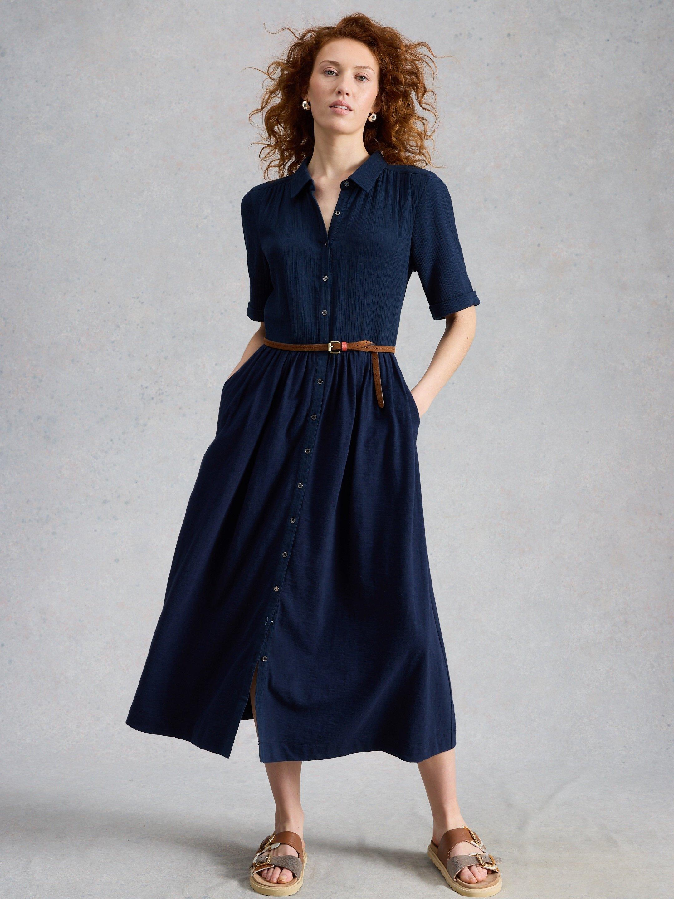 Rylee Double Cloth Shirt Dress