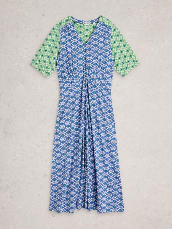 alanah rae blue dress White Stuff 440474 Tallie Ecovero Navy Multi Jersey Dress – Shirley Allum  Boutique