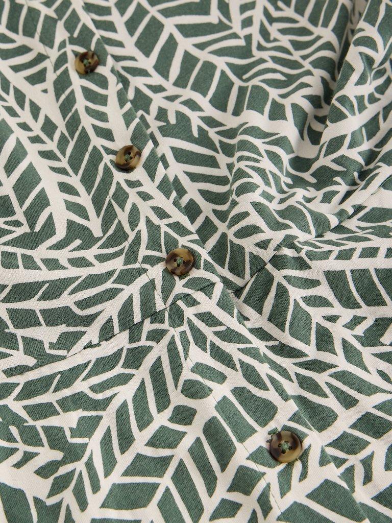 Rua Jersey Collared Midi Dress in GREEN PR - FLAT DETAIL