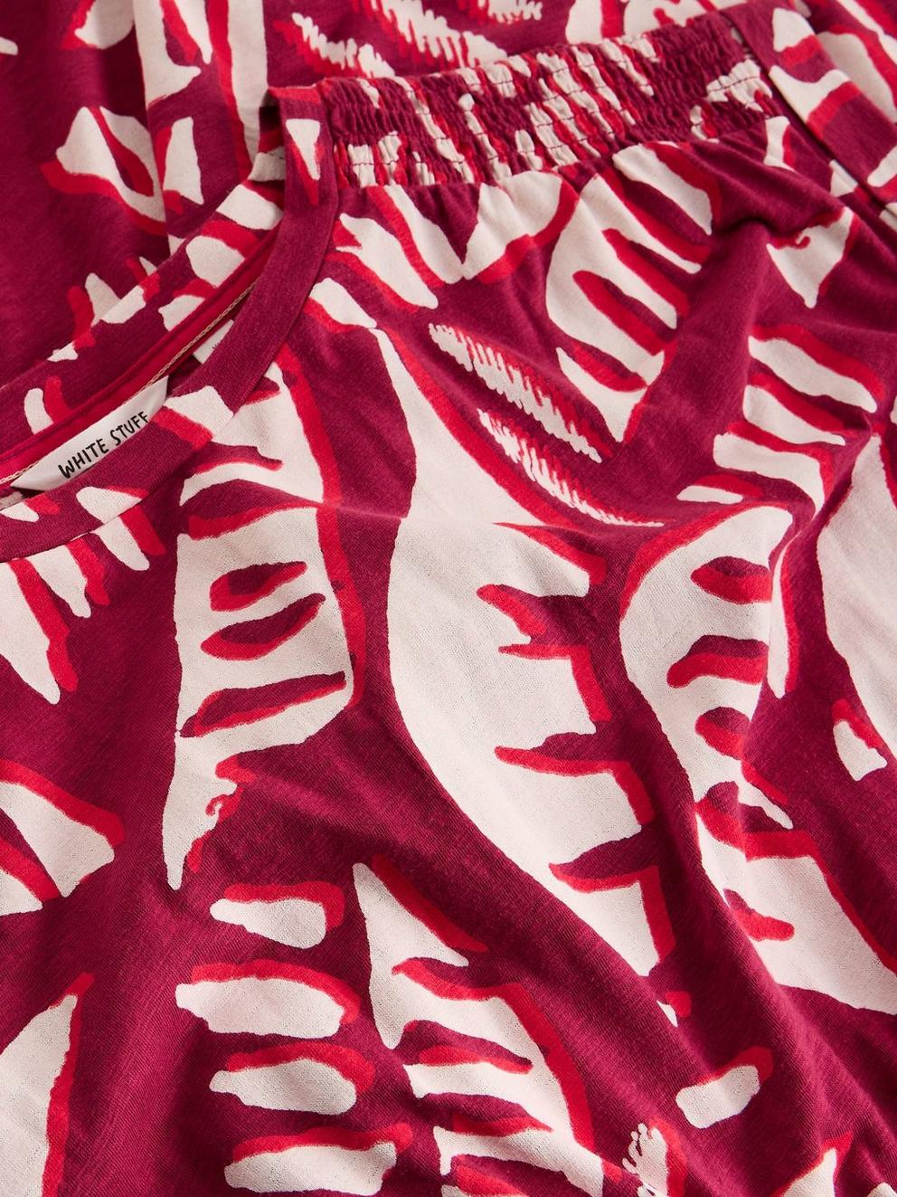 Mina Jersey Print Dress in PINK PR - FLAT DETAIL