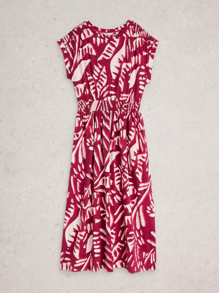 Mina Jersey Print Dress in PINK PR - FLAT FRONT