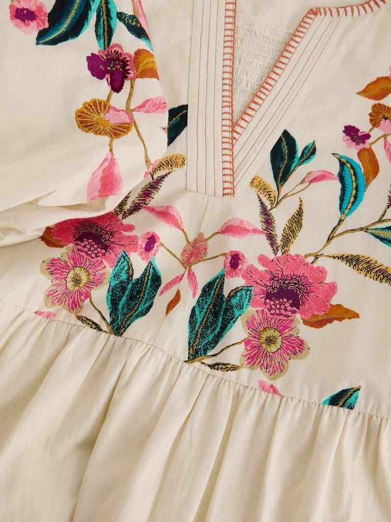 Maeve Embroidered Midi Dress in IVORY MLT - FLAT DETAIL