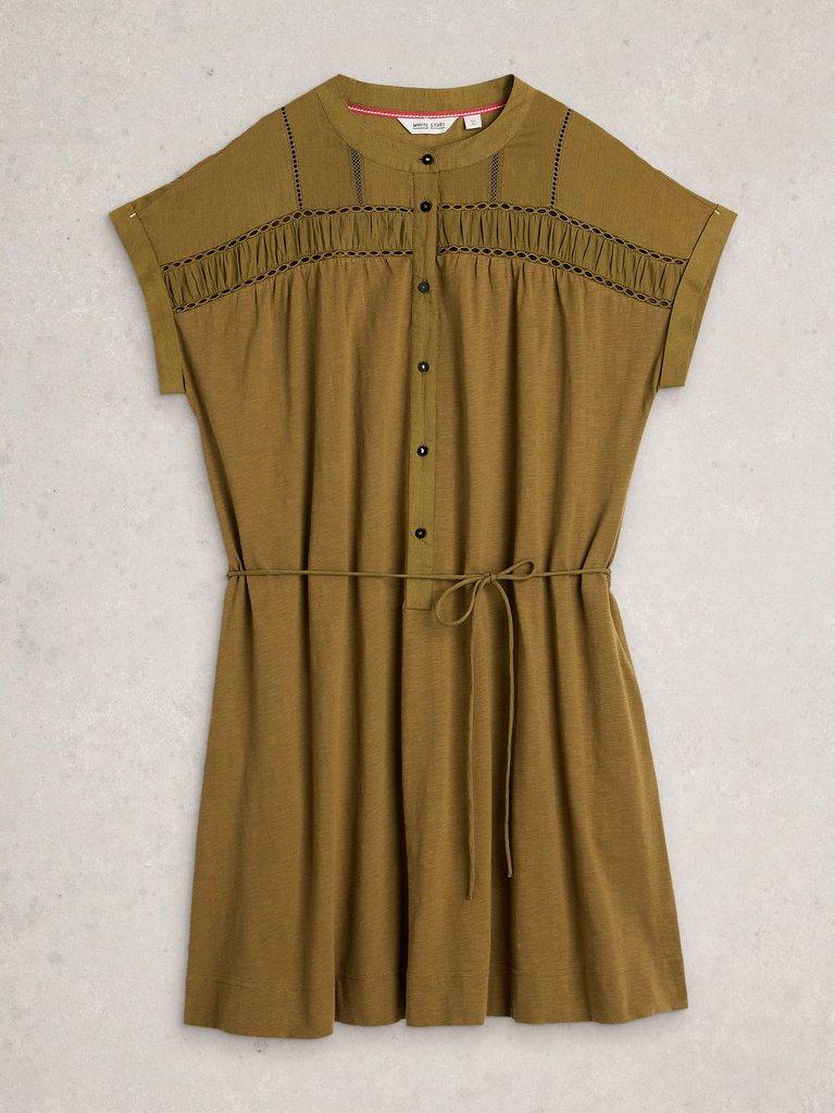 Colette Dress in KHAKI GRN - FLAT FRONT