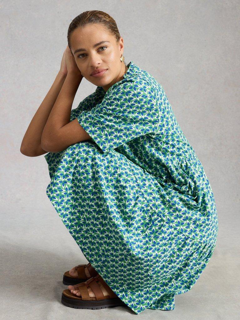 Sophia Jersey Dress in GREEN MLT - LIFESTYLE