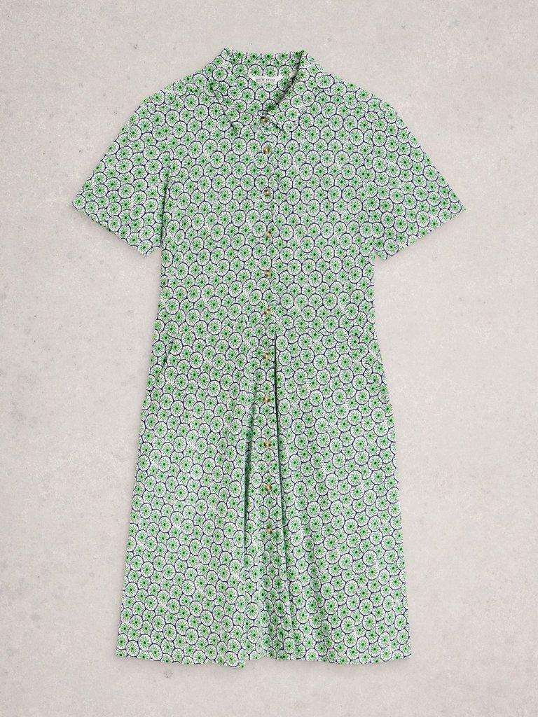 Ria Jersey Shirt Dress in BLUE PR - FLAT FRONT