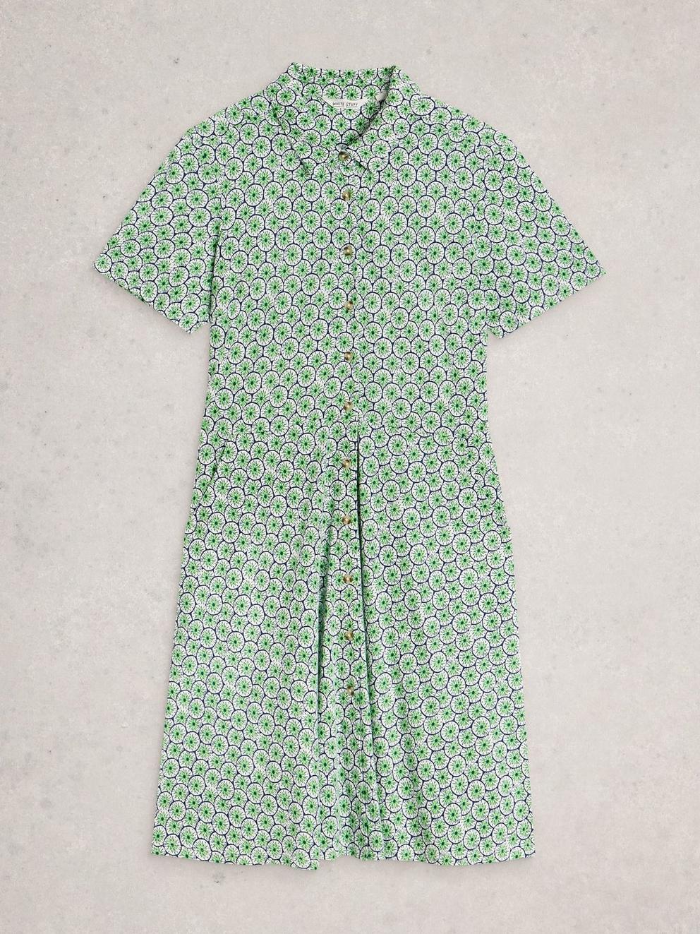 Ria Jersey Shirt Dress in BLUE PR - FLAT FRONT