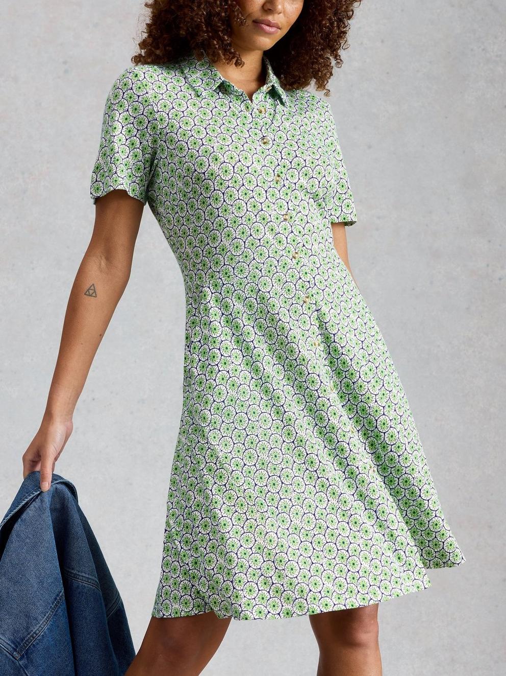 Ria Jersey Shirt Dress in BLUE PR - LIFESTYLE