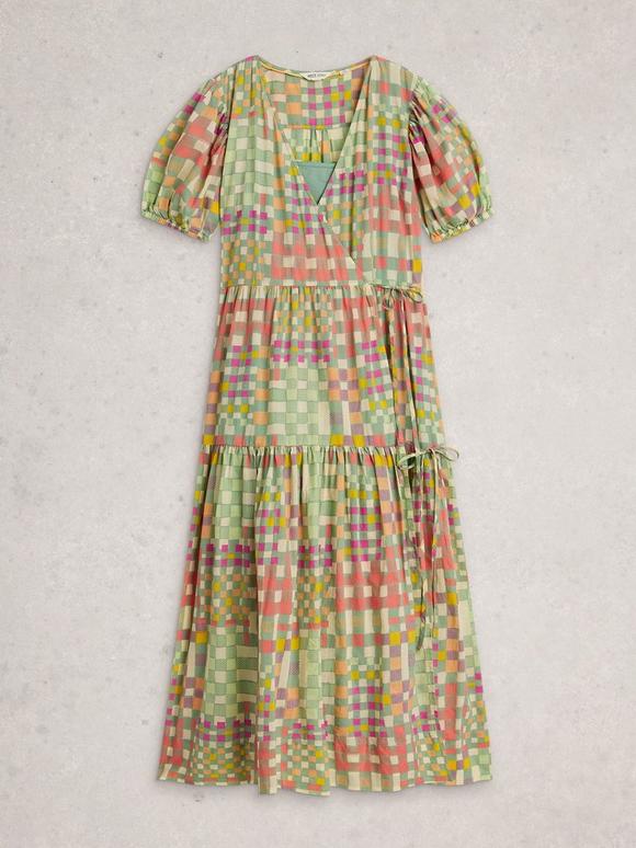Poppy Jersey Dress in TEAL MULTI | White Stuff