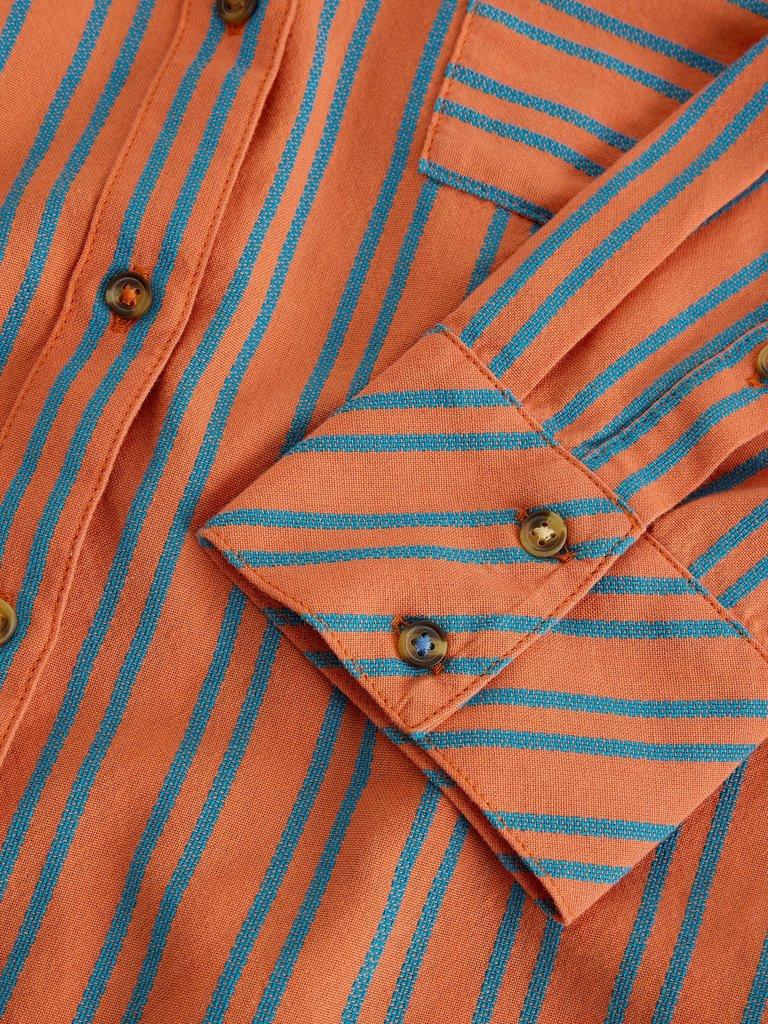 Sadie Boyfriend Shirt in ORANGE MLT - FLAT DETAIL