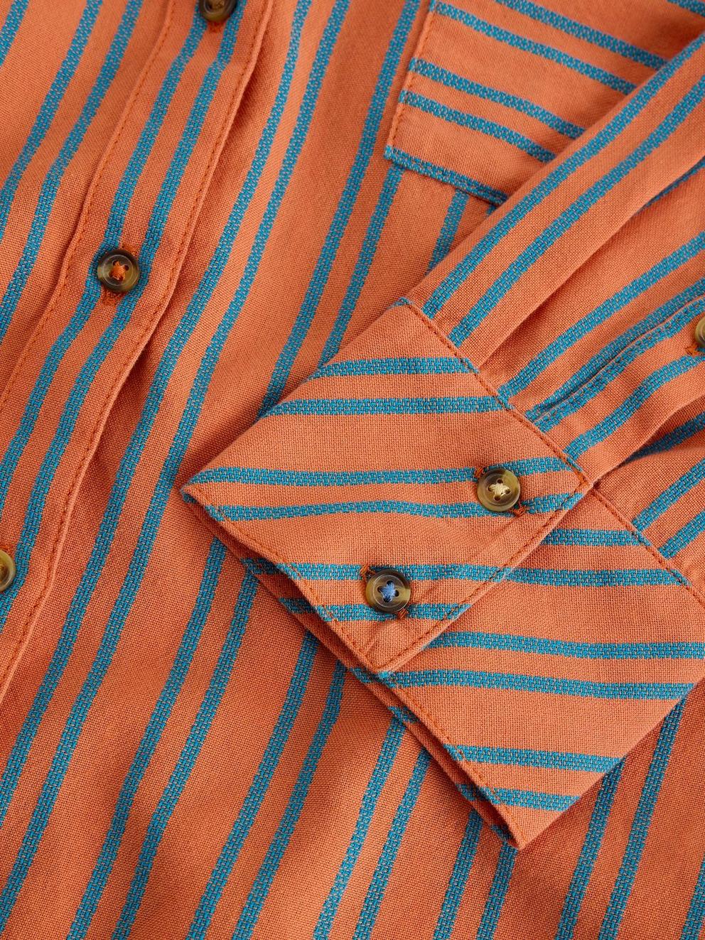Sadie Boyfriend Shirt in ORANGE MLT - FLAT DETAIL