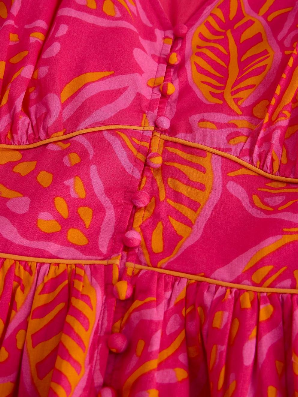 Leela Midi Dress in PINK PR - FLAT DETAIL
