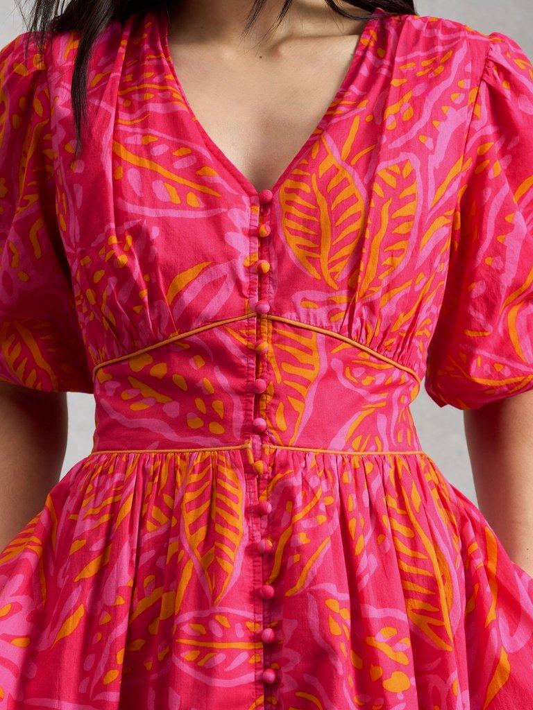 Leela Midi Dress in PINK PR - MODEL DETAIL
