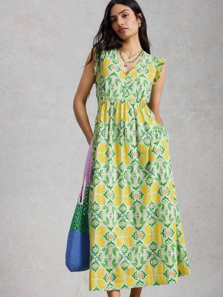 Lorna Jersey Maxi Dress in GREEN MULTI | White Stuff US