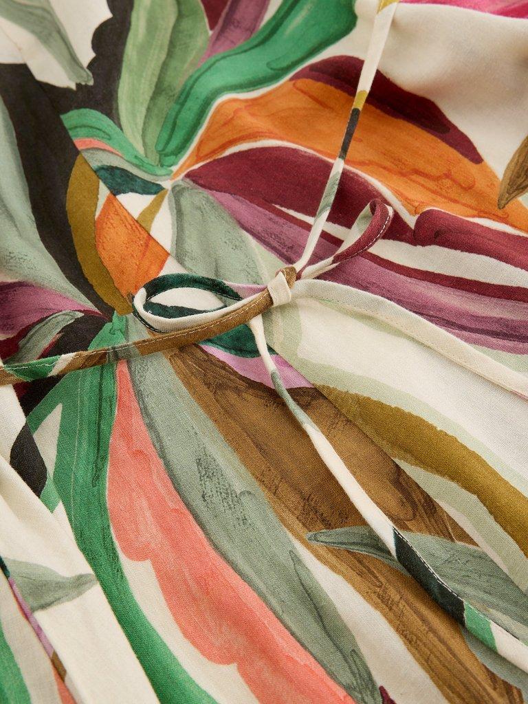 Poppy Linen Blend Maxi Dress in NAT PR - FLAT DETAIL