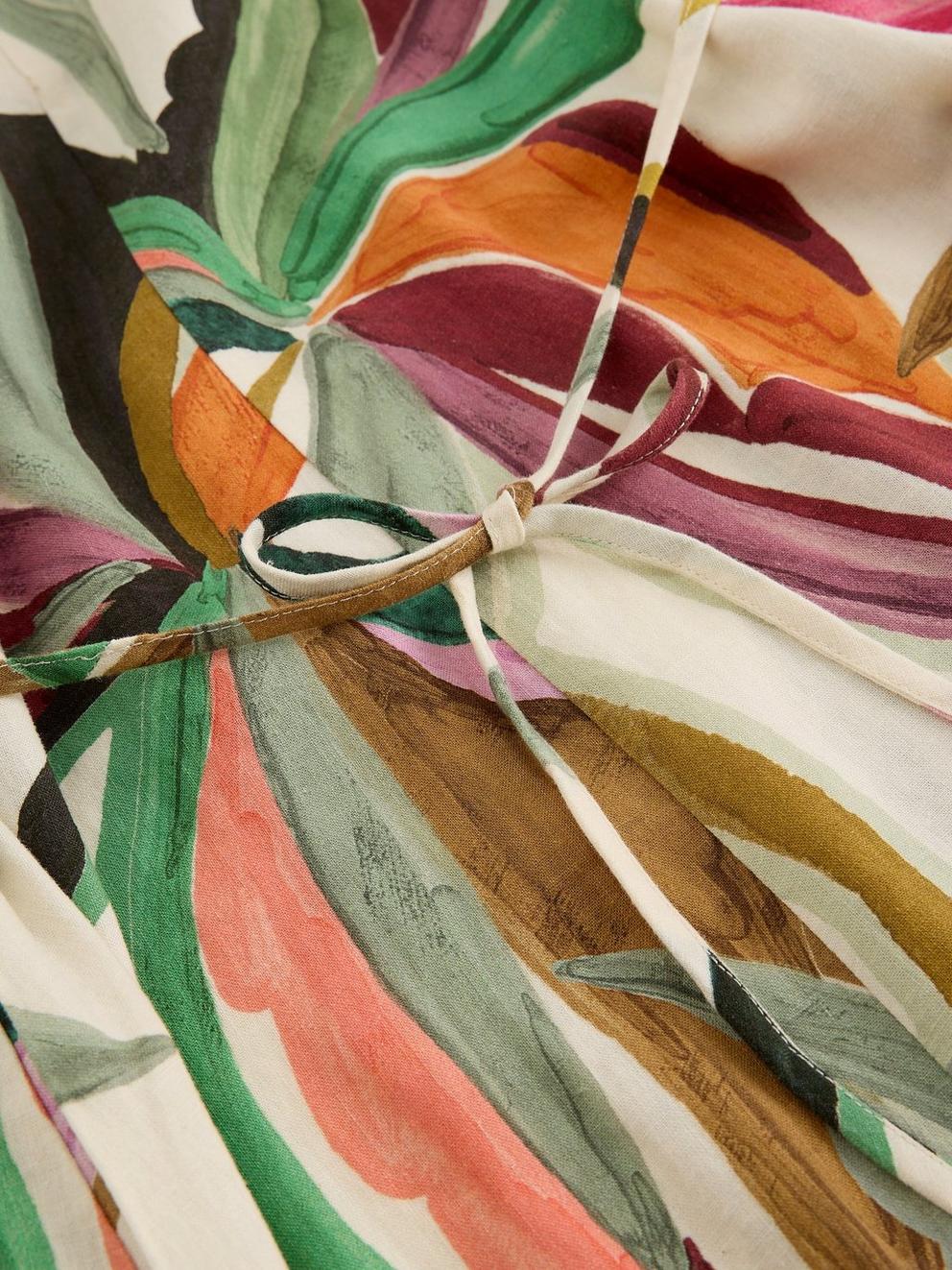 Poppy Linen Blend Maxi Dress in NAT PR - FLAT DETAIL