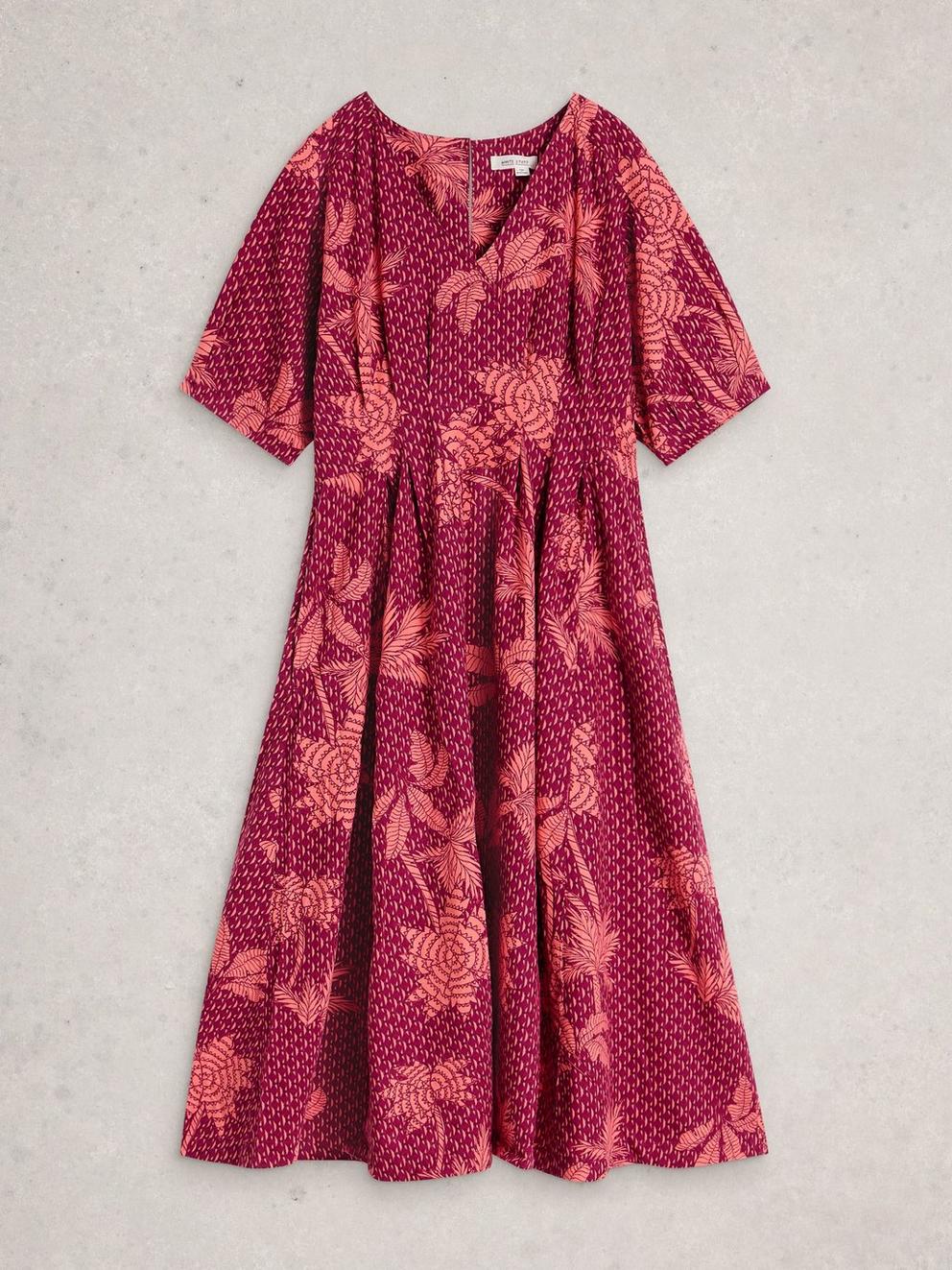 Kate Linen Blend Dress in PINK PR - FLAT FRONT