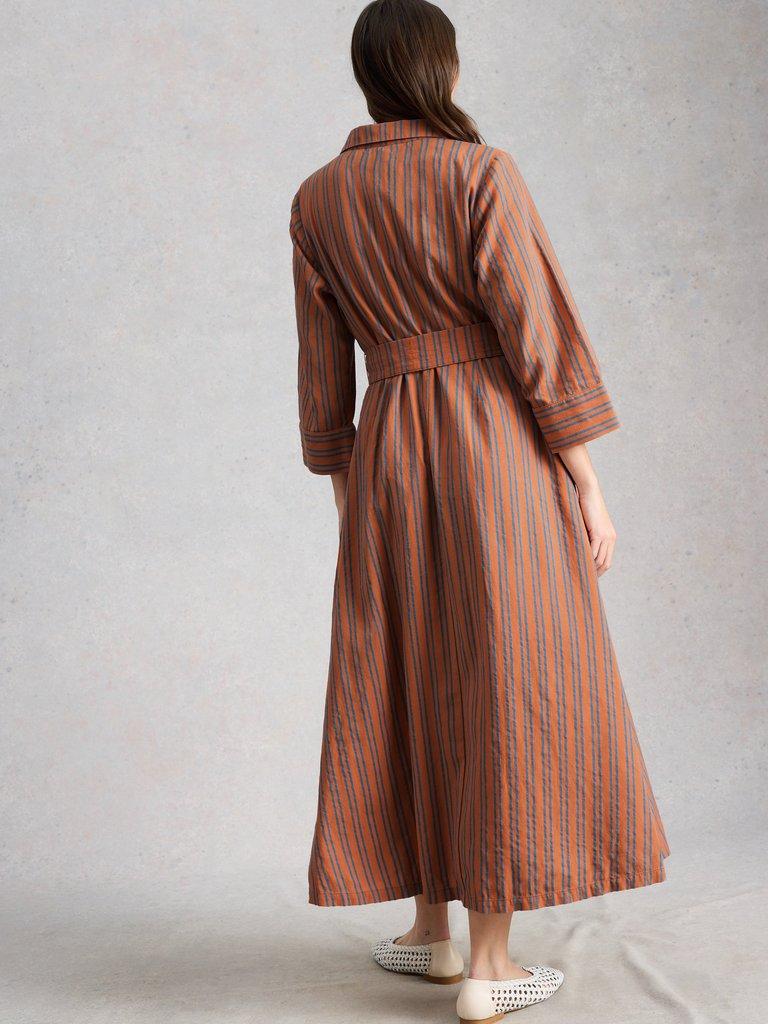Soma Shirt Dress in ORANGE MLT - MODEL BACK