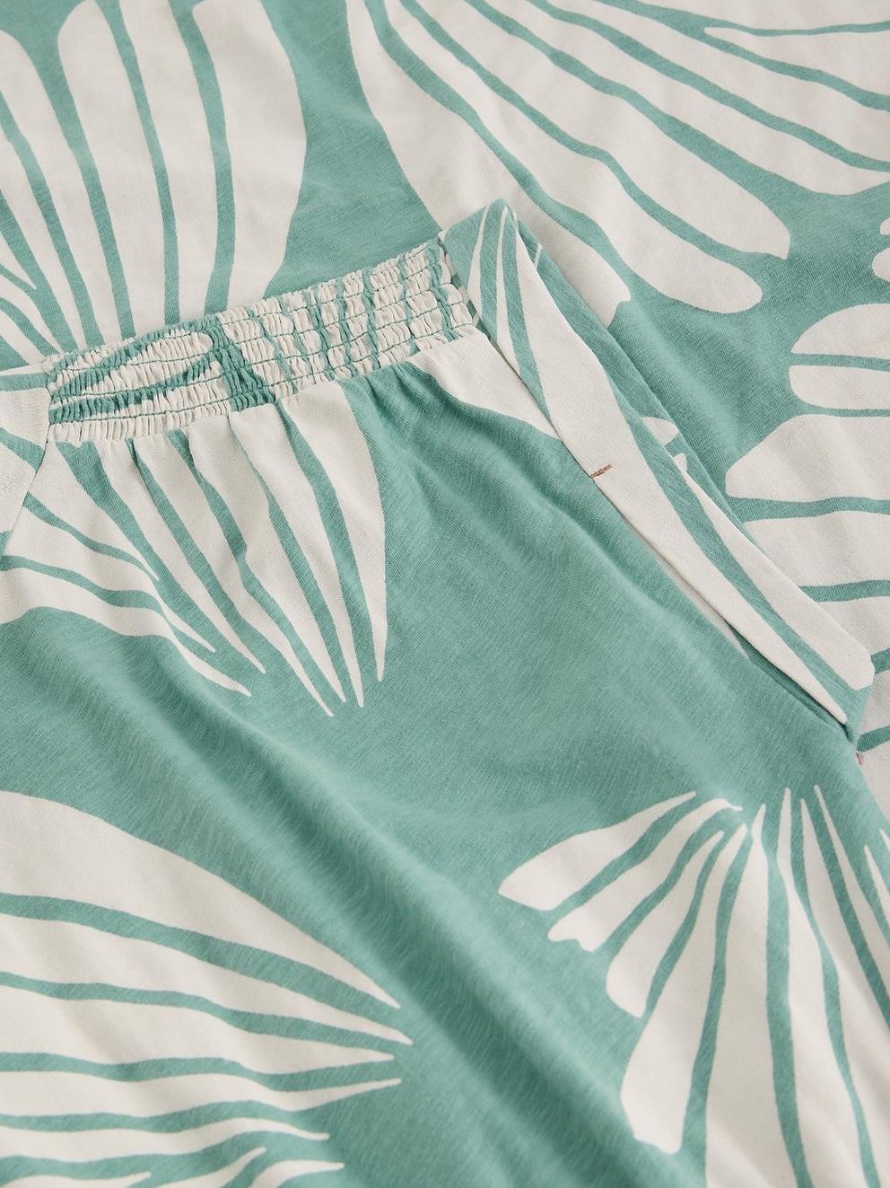 Mina Jersey Dress in TEAL PR - FLAT DETAIL