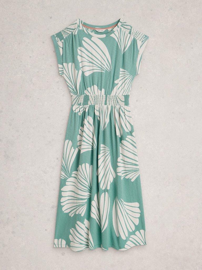 Mina Jersey Dress in TEAL PR - FLAT FRONT