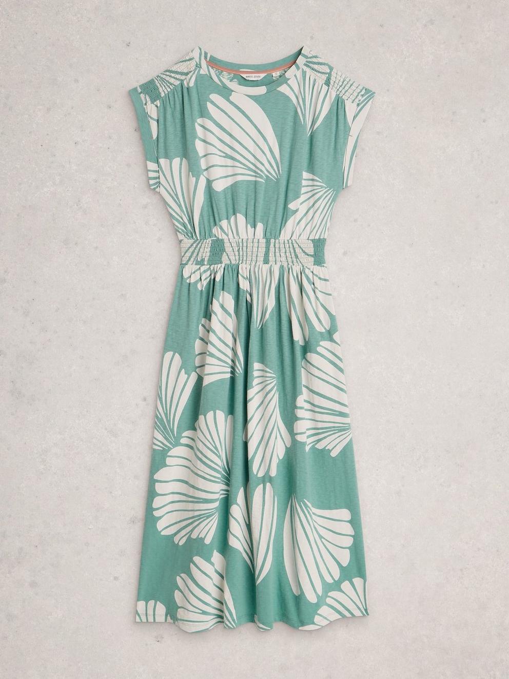 Mina Jersey Dress in TEAL PR - FLAT FRONT