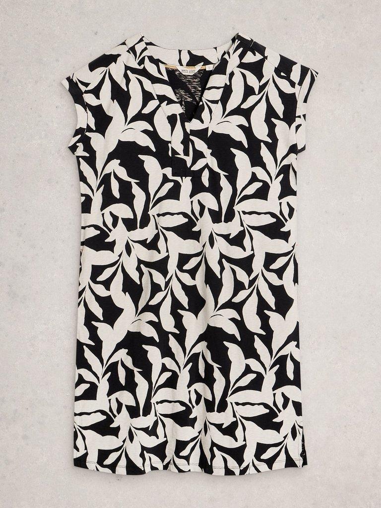 Jilly Jersey Dress in BLK PR - FLAT FRONT