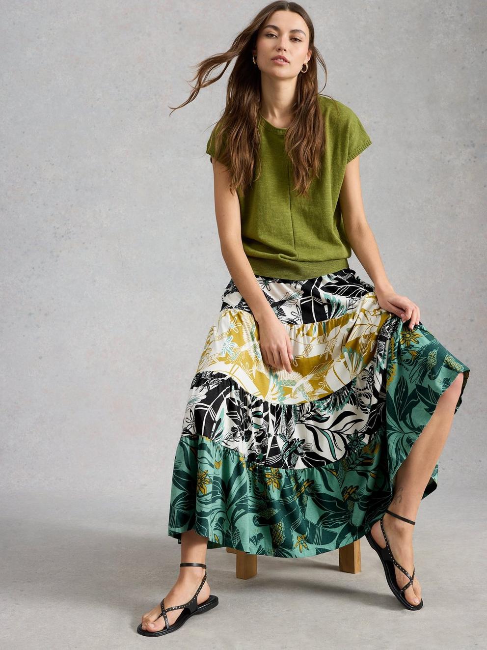 Clementine Jersey Maxi Skirt in IVORY MLT - LIFESTYLE