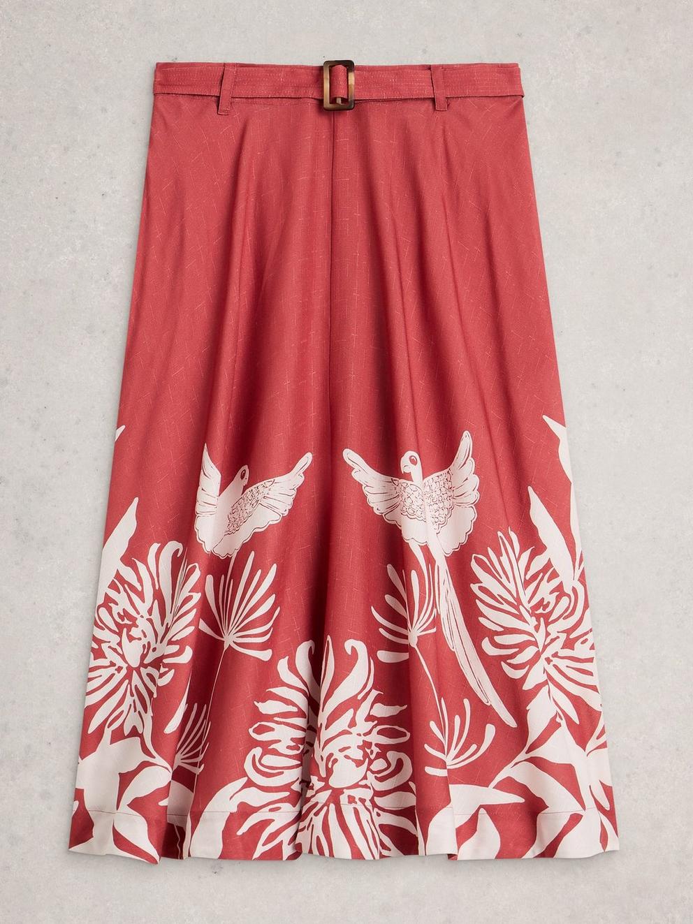 Darcie Midi Skirt in PINK PR - FLAT FRONT