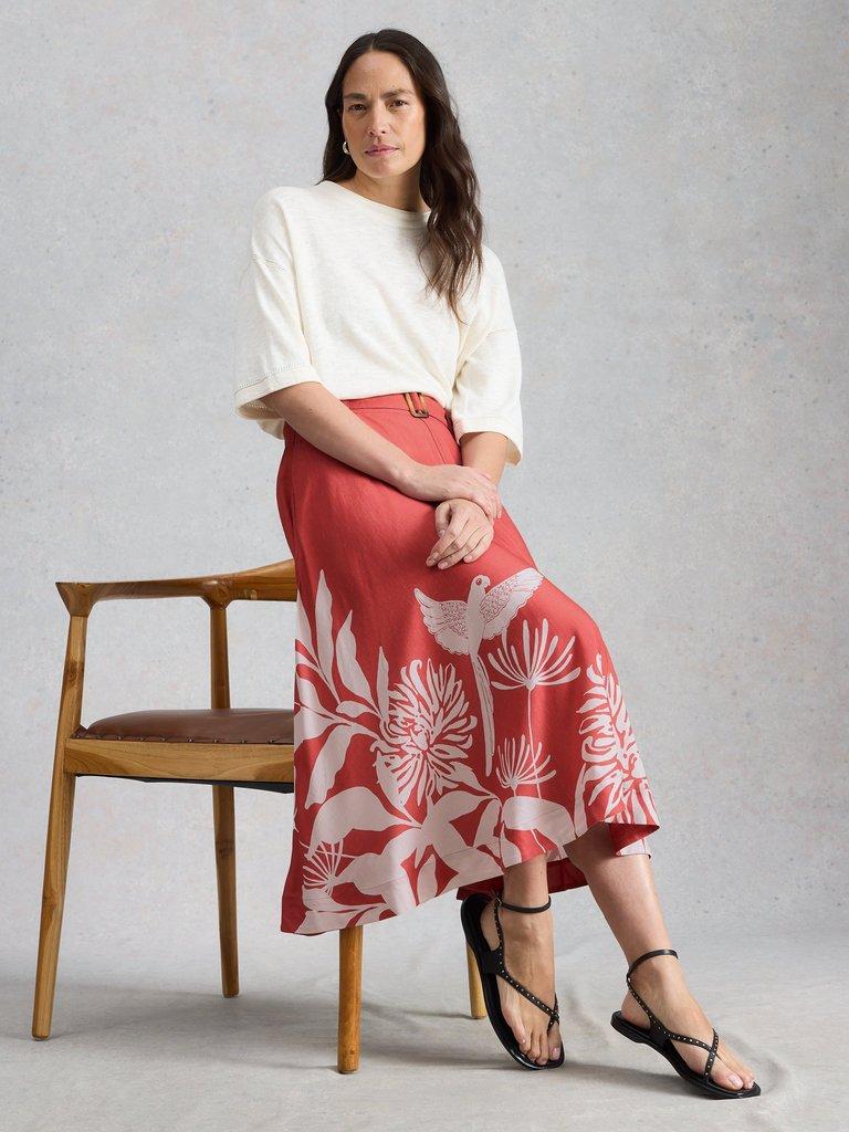 Darcie Midi Skirt in PINK PR - LIFESTYLE