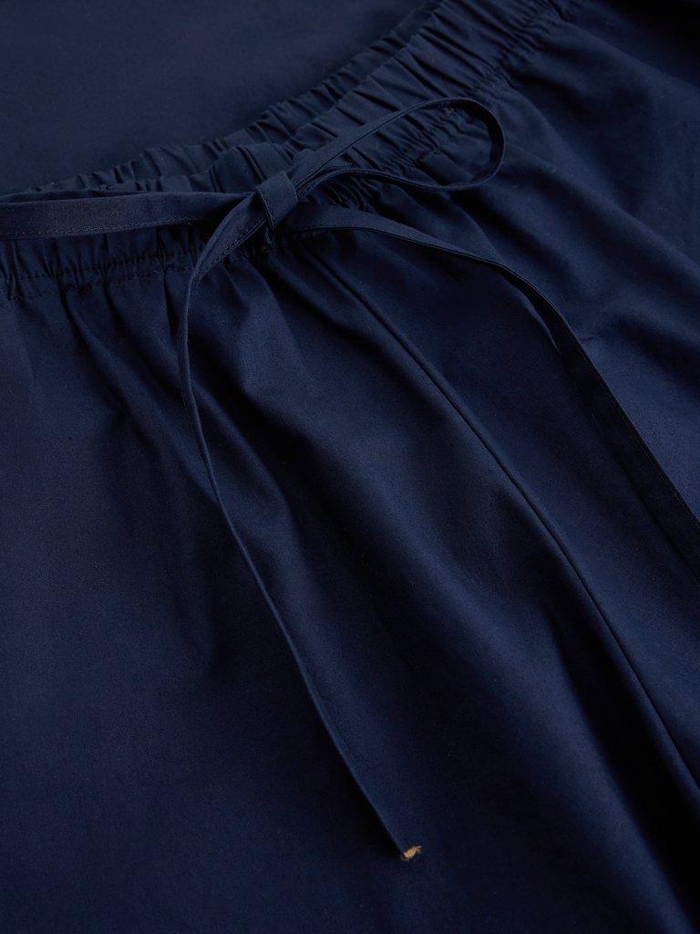 Lauryn Poplin Wide Leg Crop in DARK NAVY - FLAT DETAIL