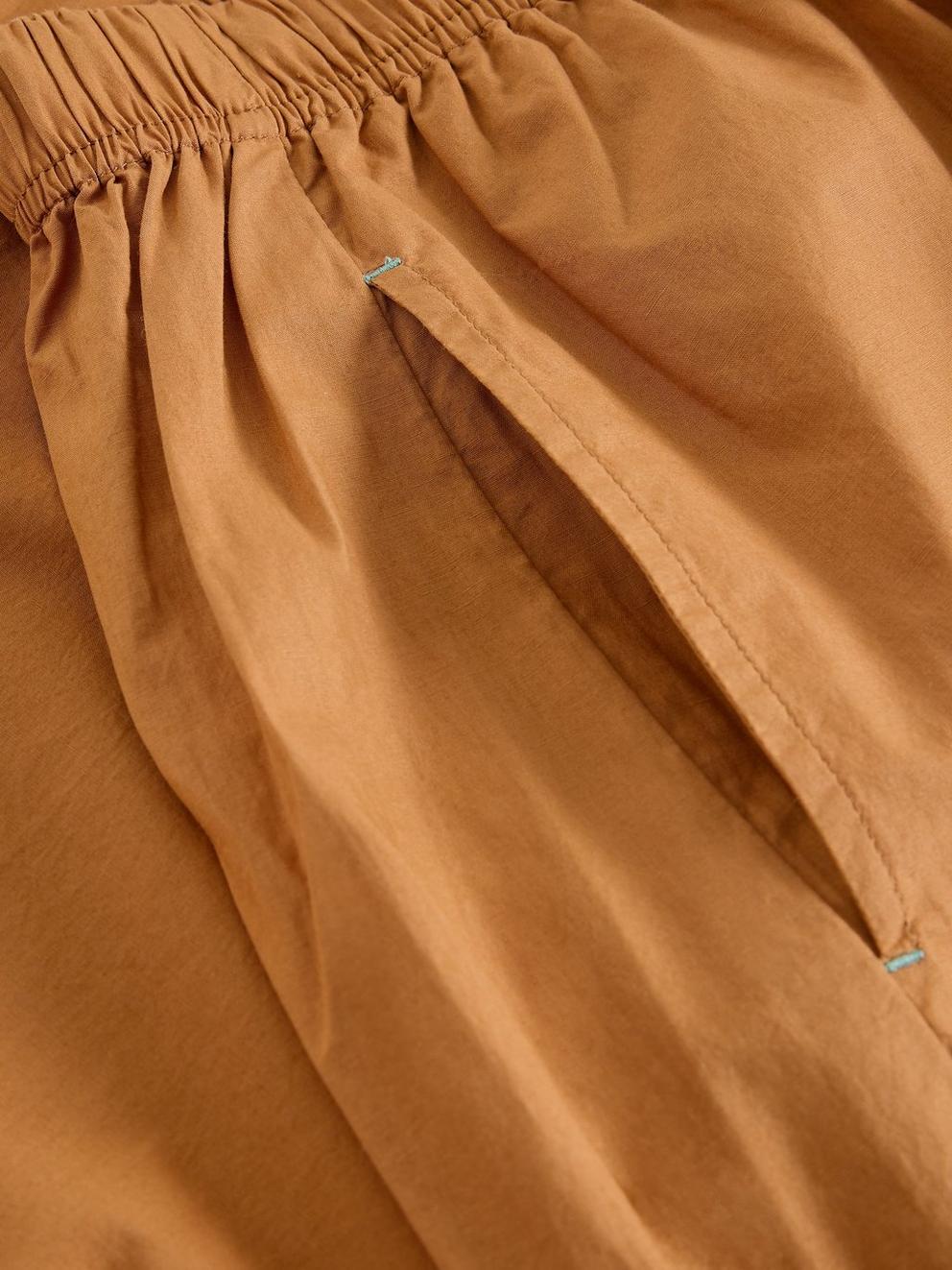 Lauryn Poplin Wide Leg Crop in MID TAN - FLAT BACK