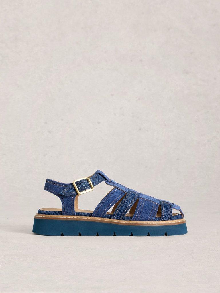 Chunky Fisherman Strap Sandal in DENIM MLT - LIFESTYLE