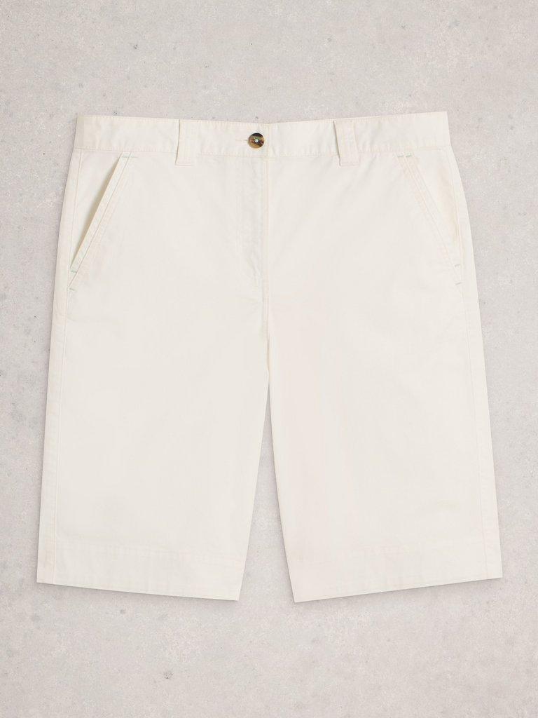 Heidi Chino Short in BRIL WHITE - FLAT FRONT