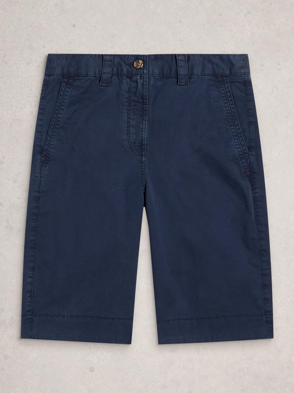Heidi Chino Short in DARK NAVY - FLAT FRONT