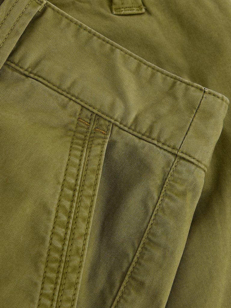Heidi Chino Short in KHAKI GRN - FLAT DETAIL