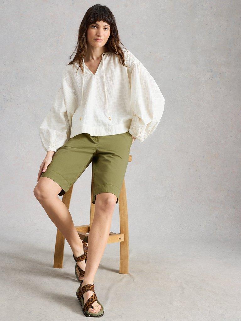 Heidi Chino Short in KHAKI GRN - LIFESTYLE