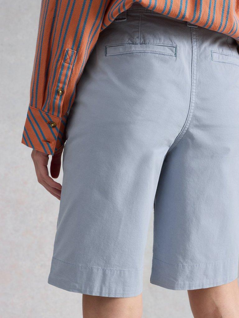 Heidi Chino Short in LGT BLUE - MODEL BACK