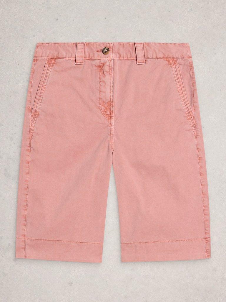 Heidi Chino Short in MID PINK - FLAT FRONT