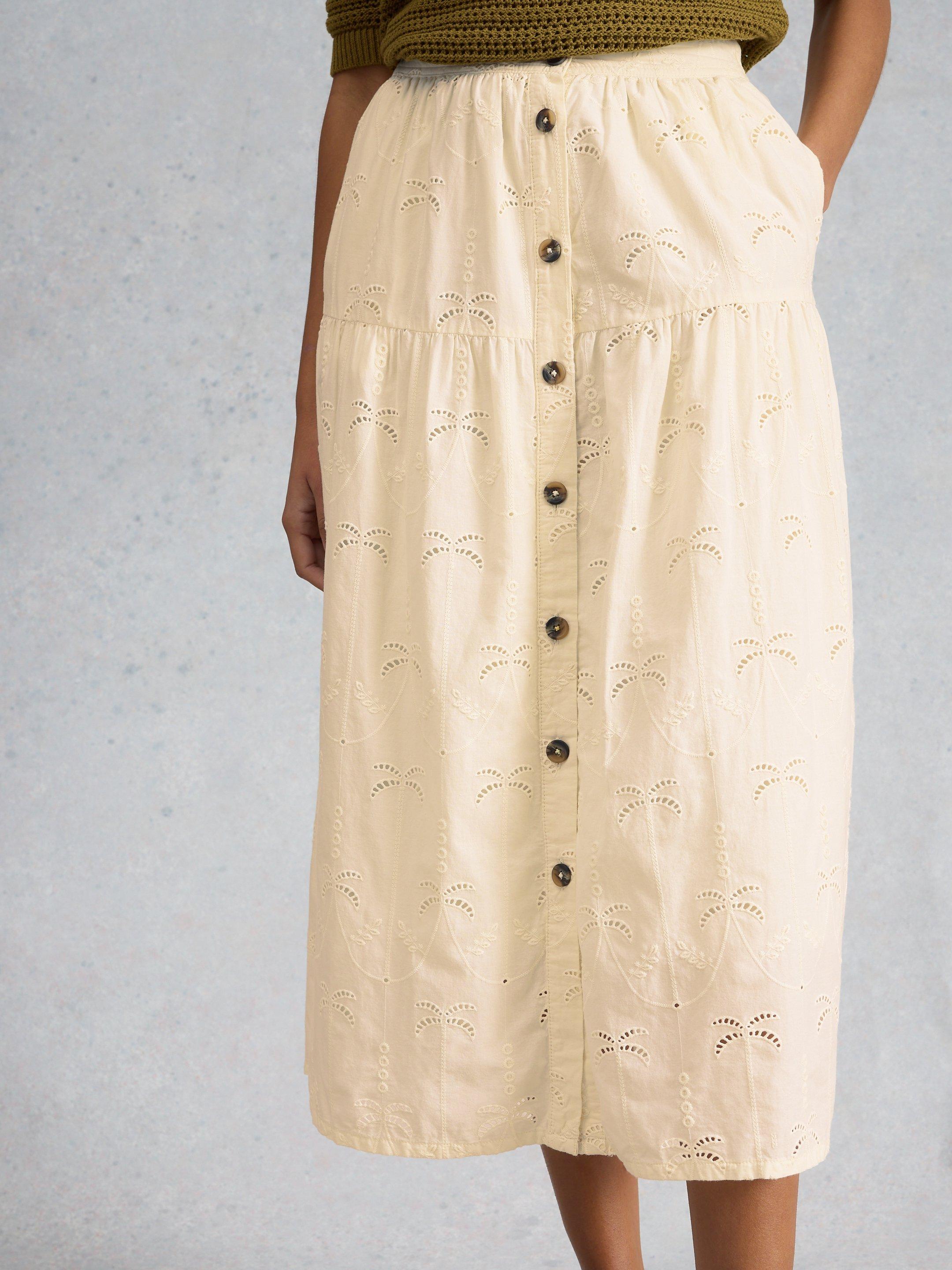 Ruben Broderie Midi Skirt