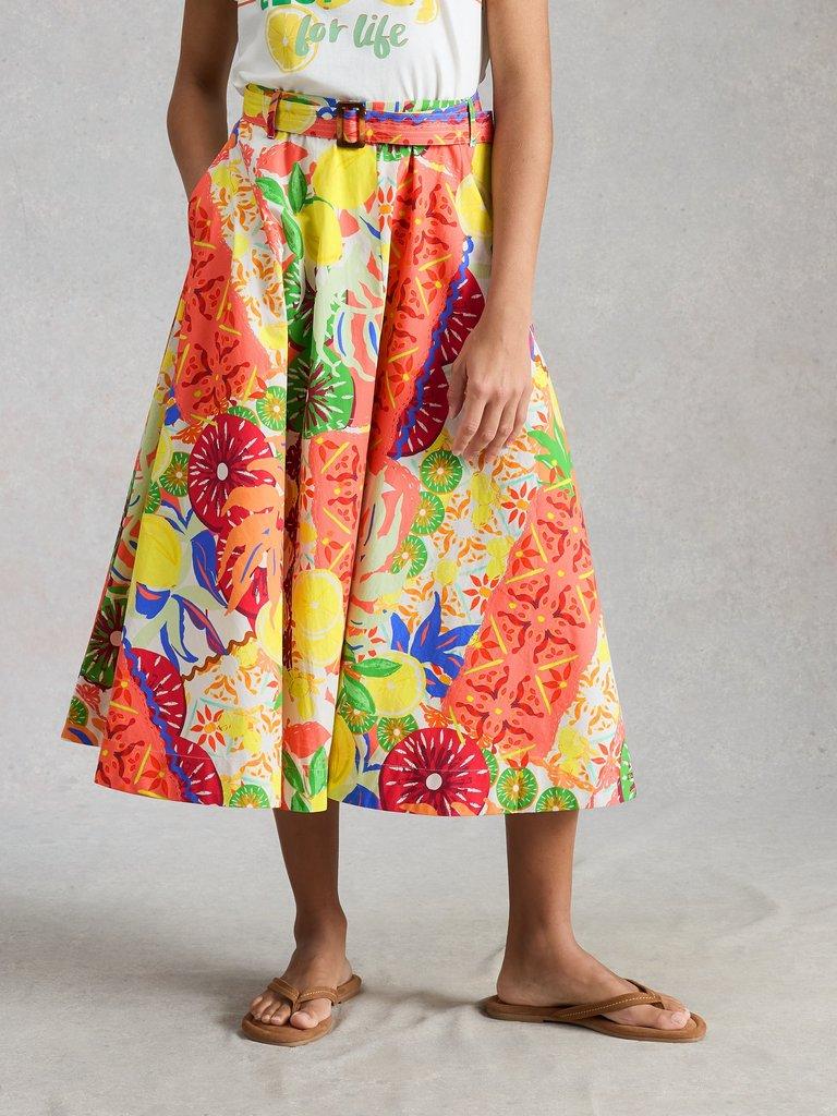 Darcie Midi Skirt in YELLOW MLT - LIFESTYLE