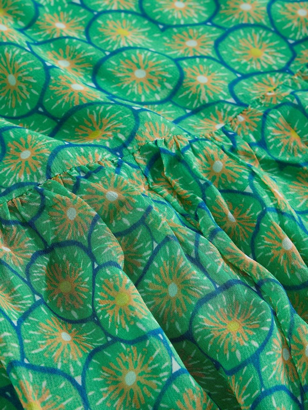 Yuri Maxi Skirt in GREEN PR - FLAT DETAIL