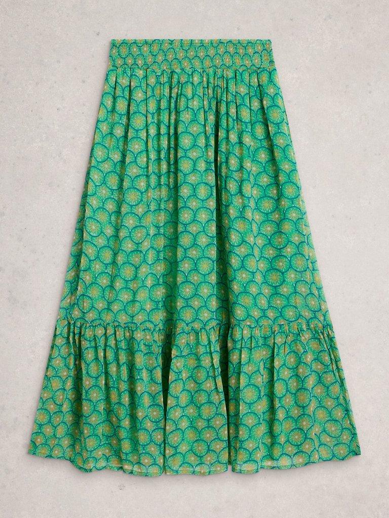 Yuri Maxi Skirt in GREEN PR - FLAT FRONT