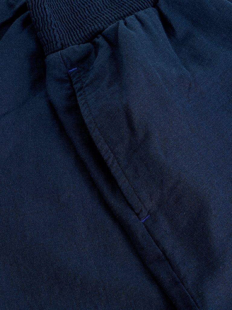 Sheila Linen Blend Skirt in DARK NAVY - FLAT DETAIL