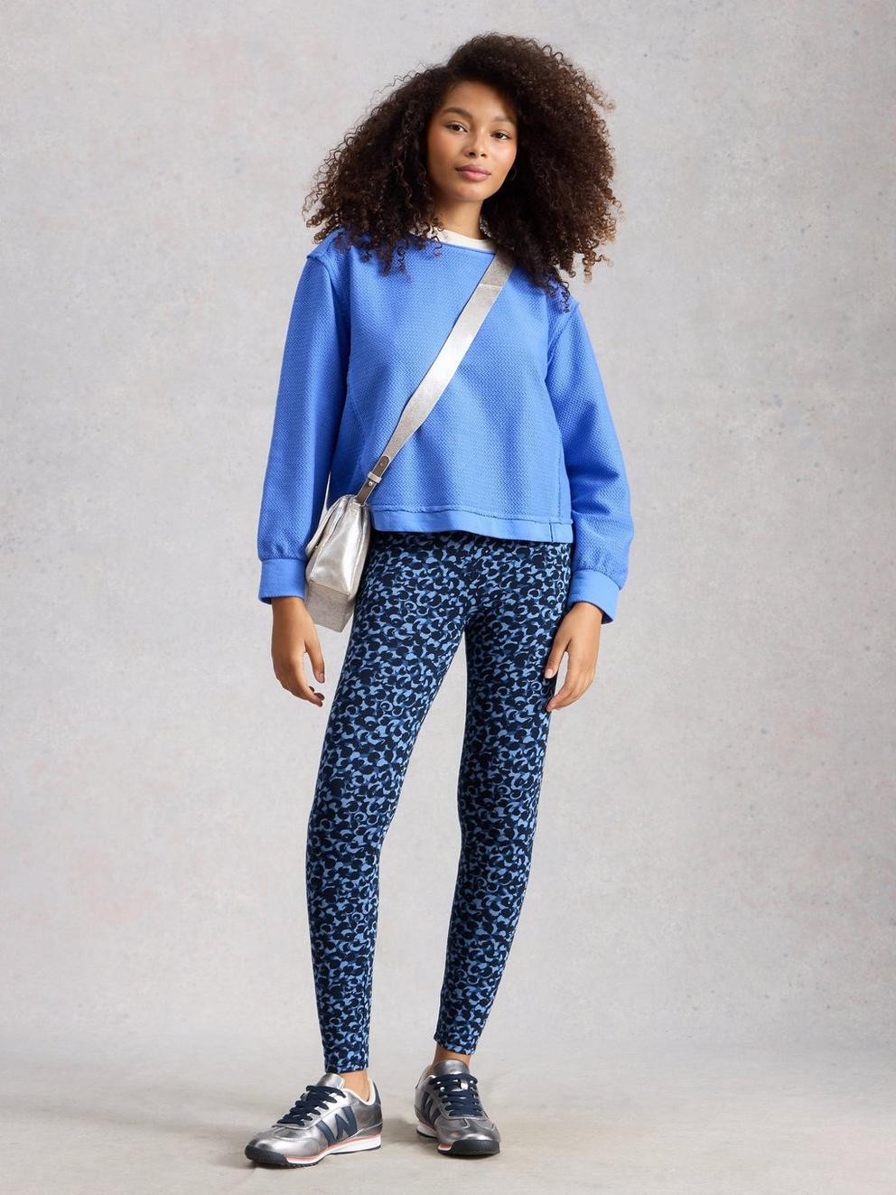 Margot Leggings in BLUE PR - MODEL FRONT