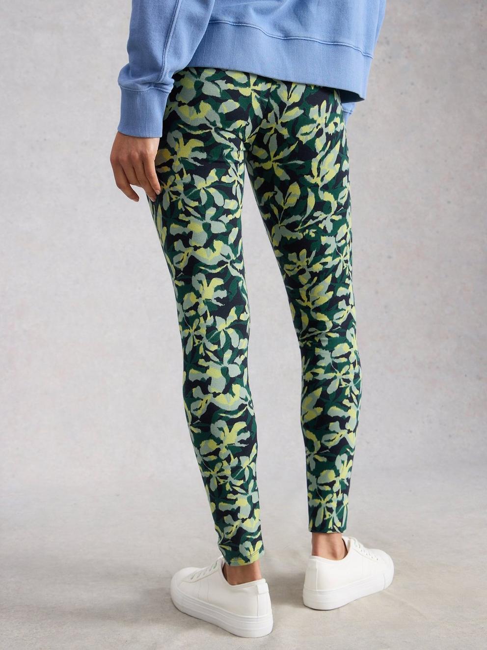 Margot Leggings in TEAL PR - MODEL BACK