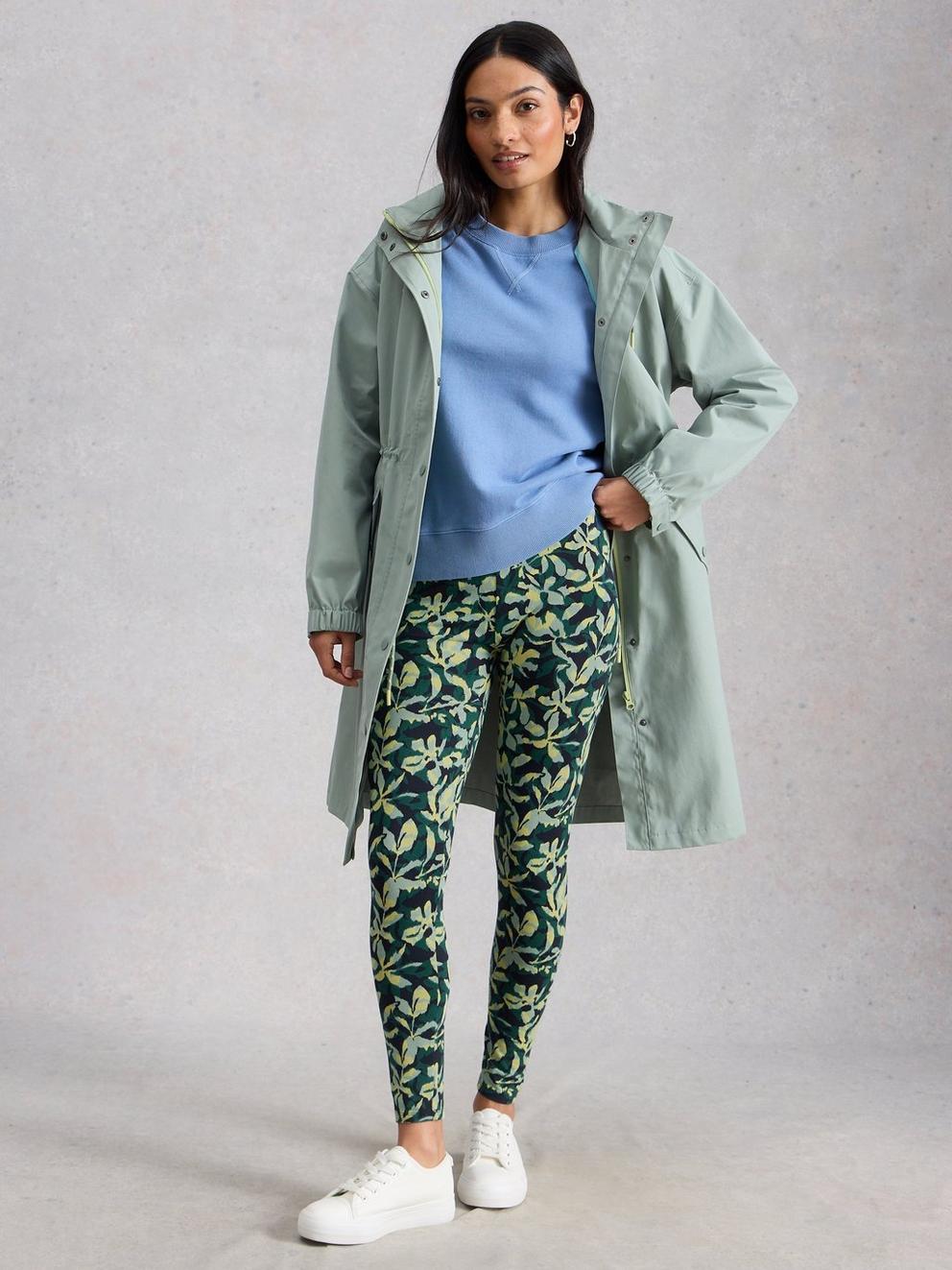Margot Leggings in TEAL PR - MODEL FRONT