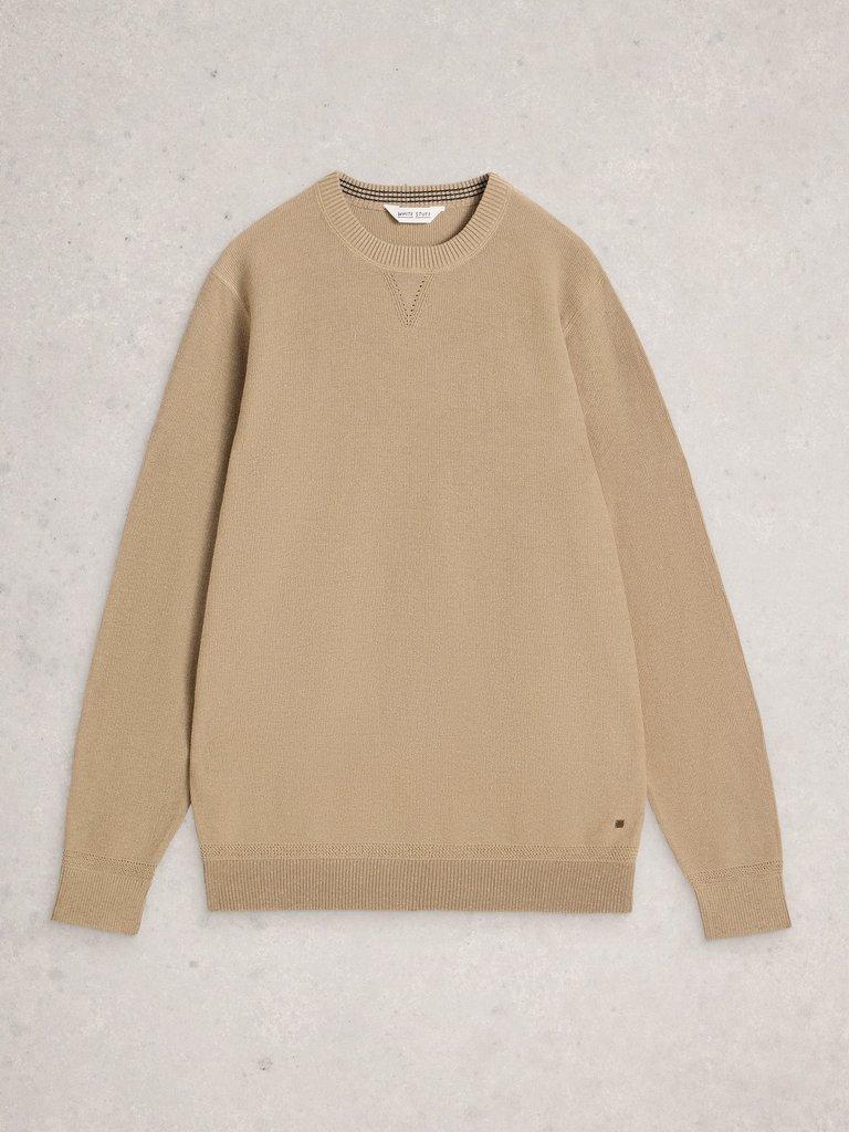 Attadale Linen Blend Jumper in LGT NAT - FLAT FRONT