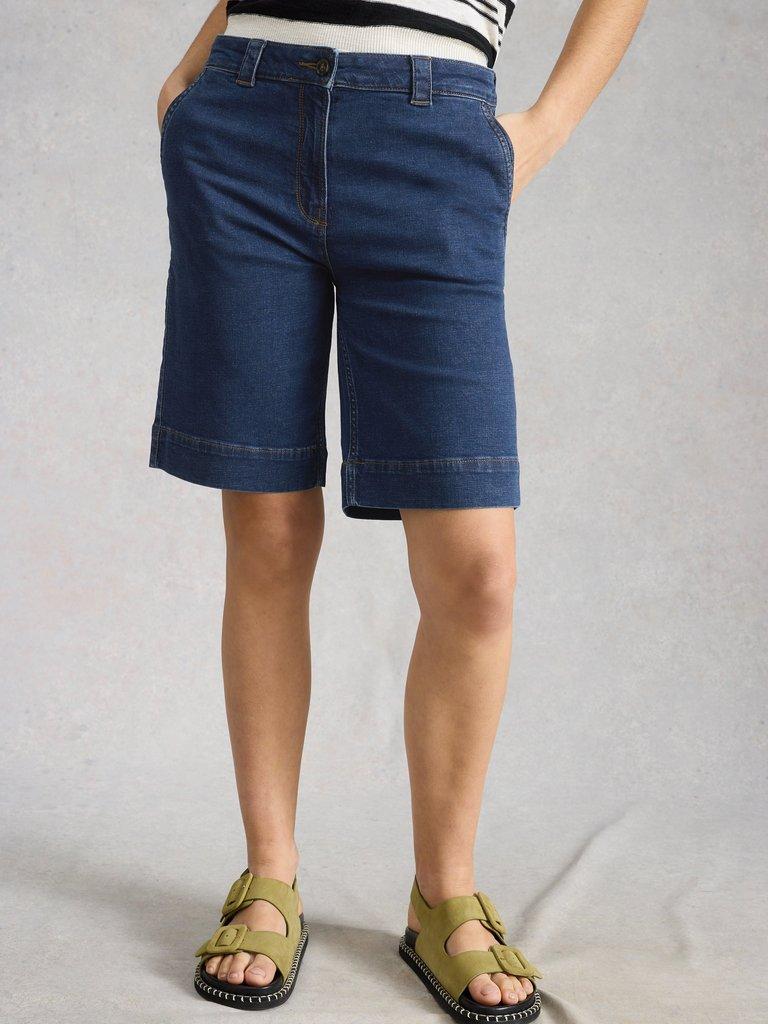 Heidi Denim Short in MID DENIM - LIFESTYLE